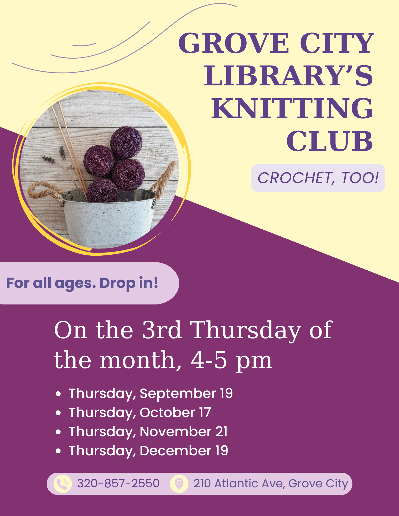 Grove City Public Library Knitting Club